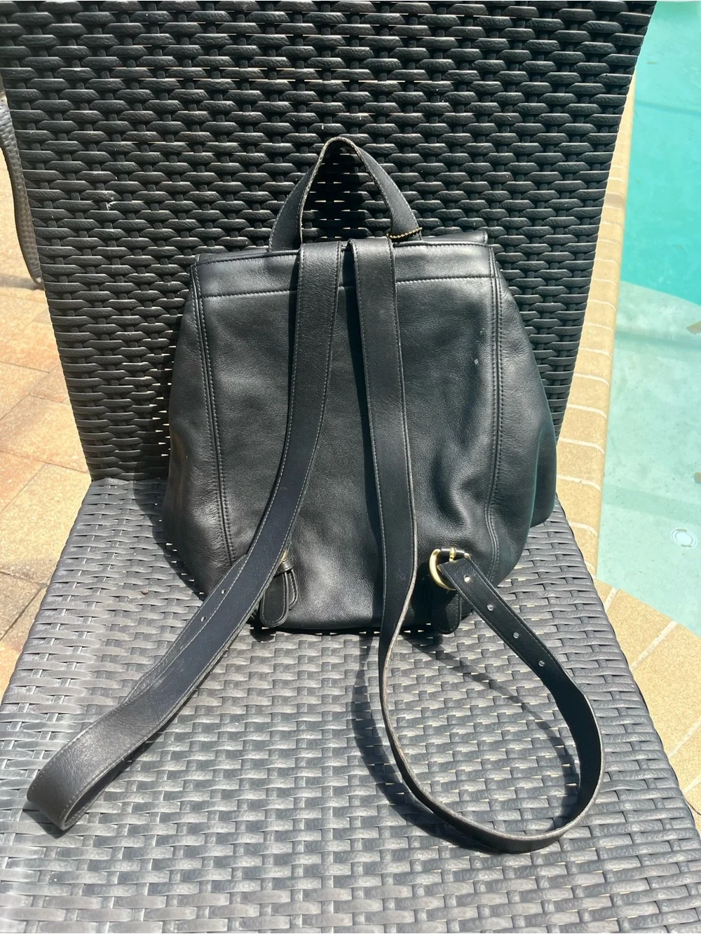 Vintage 90s Coach Soho Leather Backpack (#4134)